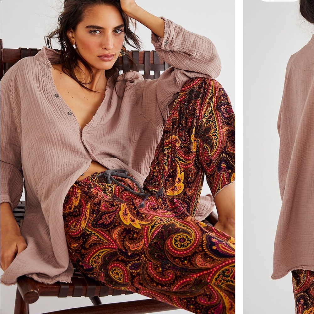 We the Free Summer Daydream buttondown in soft cashmere